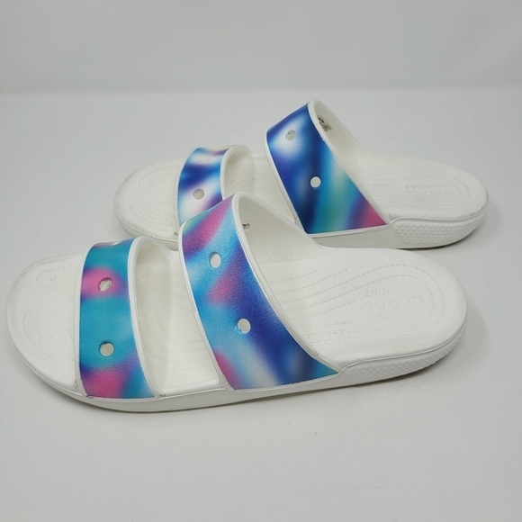 Classic Crocs Solarized Tie Die Sandals Slip On Women's 11 Unisex Men's … - Picture 2 of 8